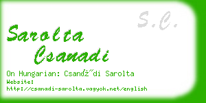 sarolta csanadi business card